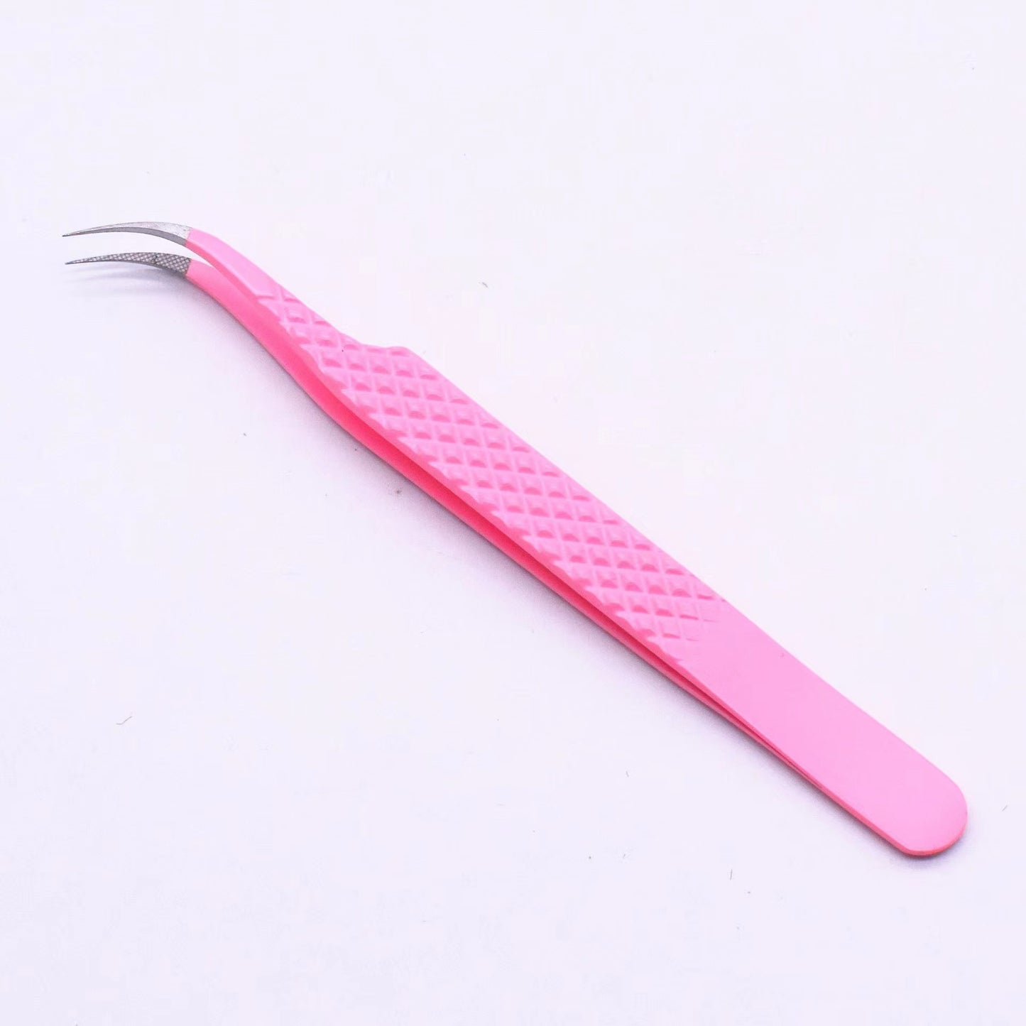 PINK-02 STRONG CURVED Fiber Tip Tweezers