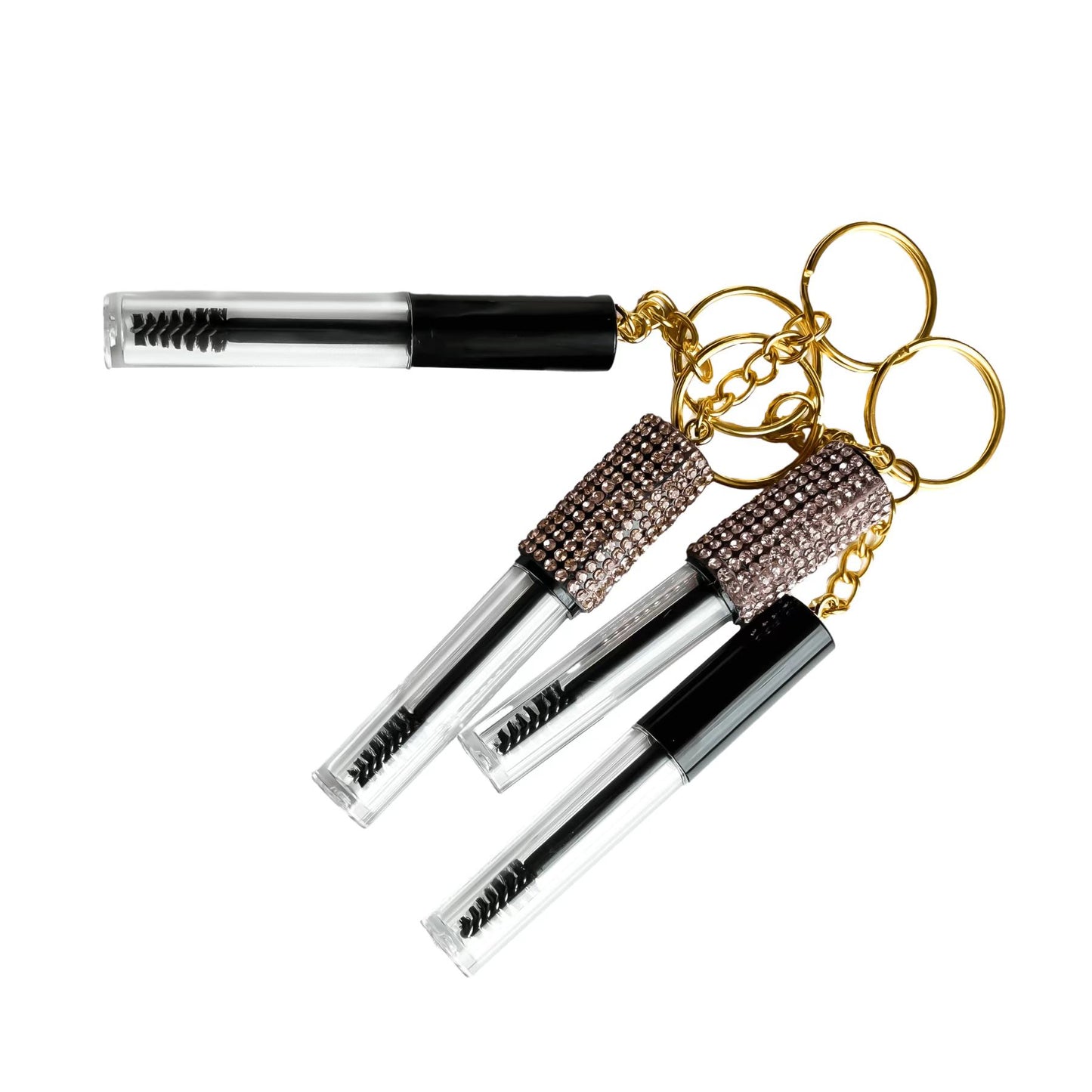 Diamond Bottle Mascara Brushes With Ring