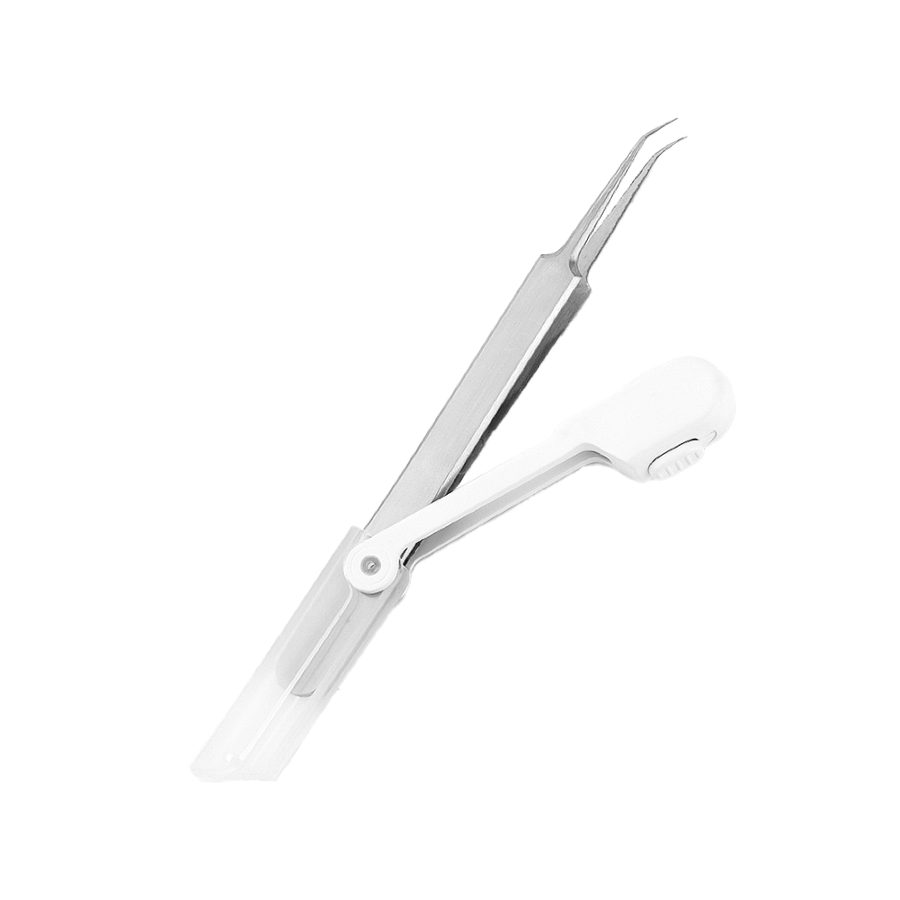 Lighted Tweezers ear wax removal 【NOT FOR PLUCK HAIR】 Illuminating Lighted  Tweezers Light Tweezers Stainless Steel Tweezers with LED Light Precision