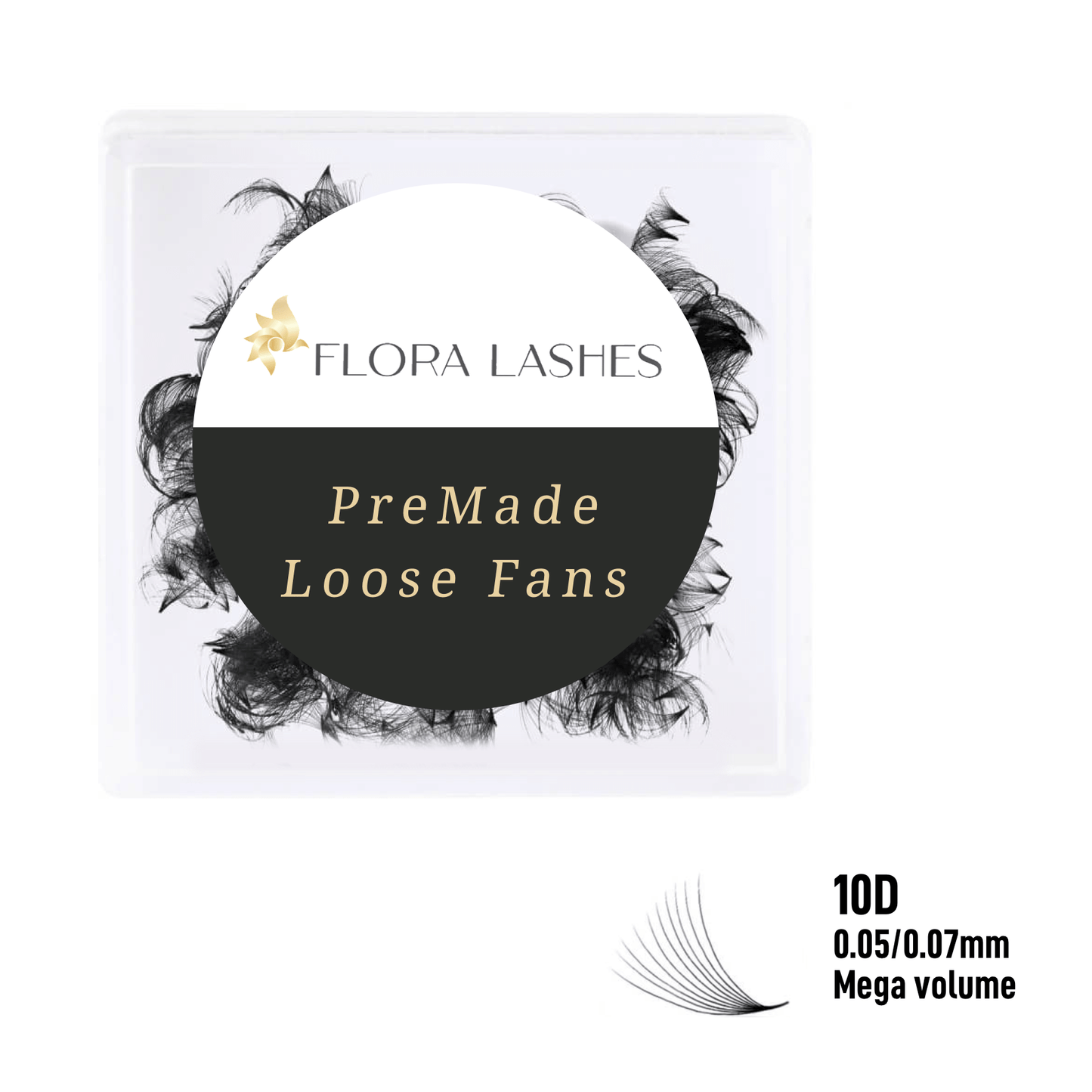 10D Handmade Volume Loose Premade Fans Pointy Base(500 Fans)