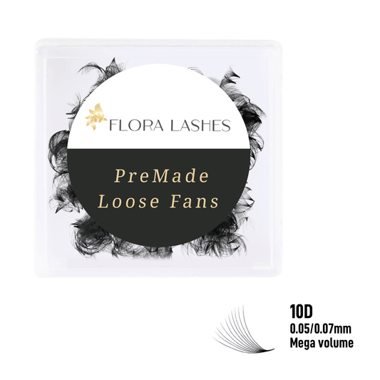 10D Handmade Volume Loose Premade Fans Pointy Base(500 Fans)