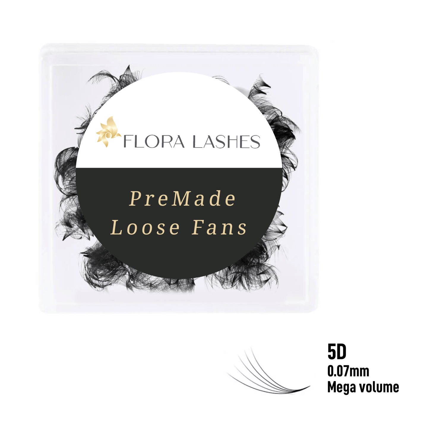 5D Handmade Volume Loose Premade Fans Pointy Base(500 Fans)