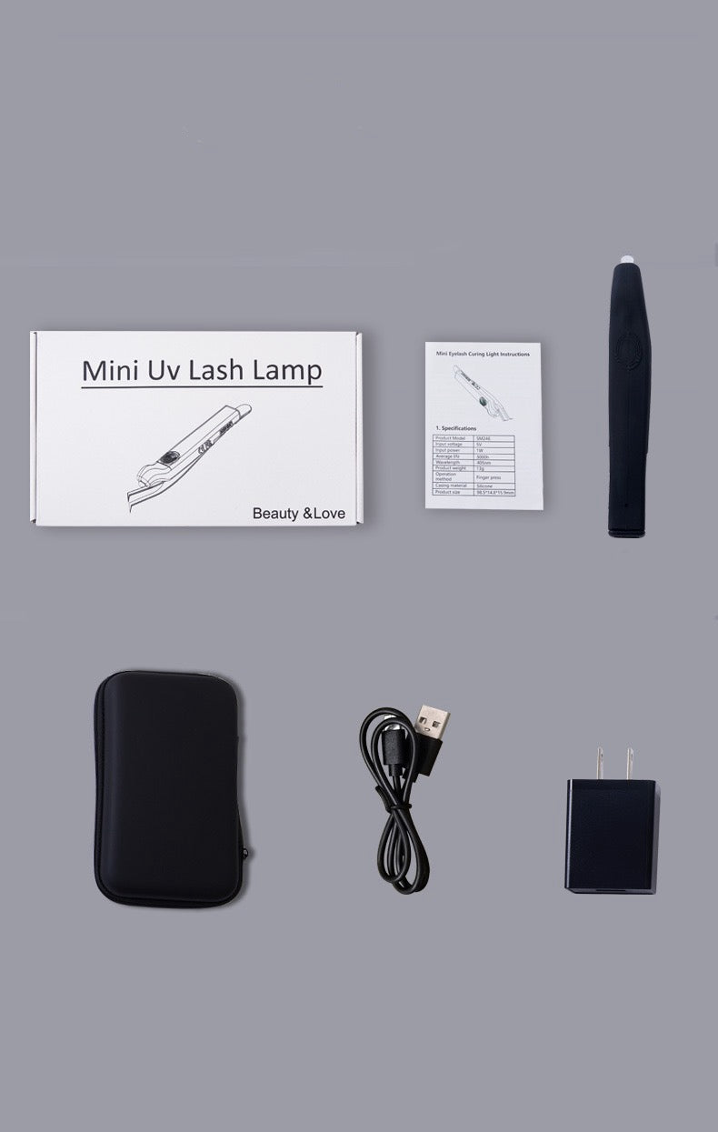 Mini UV lamp for eyelash extensions | Tweezer lamp