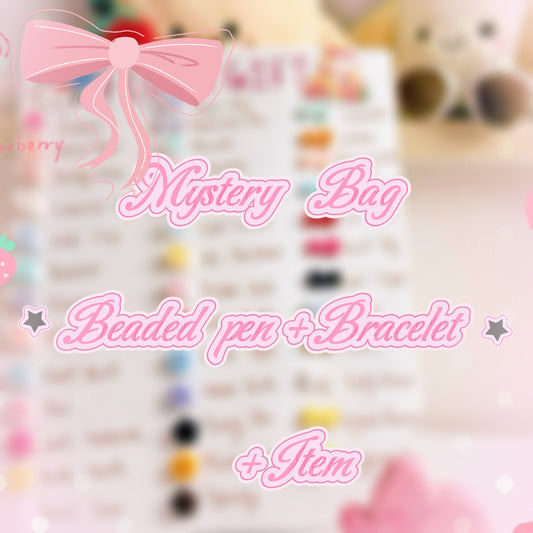 Mystery Bag Beaded pen+Bracelet+Item